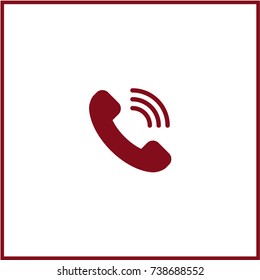 Vector flat icon phone handset
