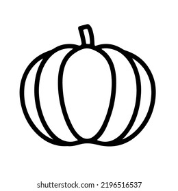 Vector flat icon of pumpkin vegetable. halloween traditional logo template.