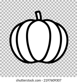 Vector flat icon of pumpkin vegetable. halloween traditional logo template.