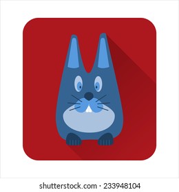 vector flat icon rabbit