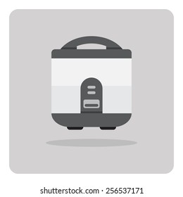 Vector of flat icon, rice cooker on isolated background