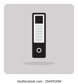 Vector of flat icon, ring binder on isolated background