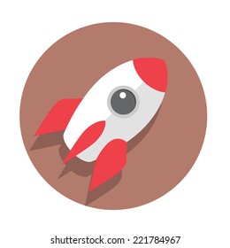 Vector flat icon rocket
