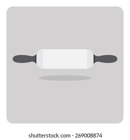 Vector of flat icon, rolling pin on isolated background