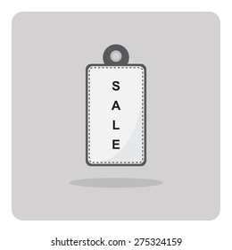 Vector of flat icon, sale tag on isolated background