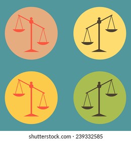 vector flat icon Scales of Justice