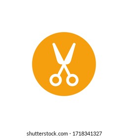 Tijeras de icono planas vectoriales. barbería