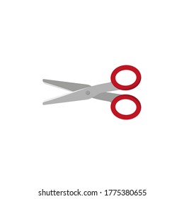 Vector flat icon scissors in flat style