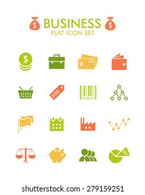 Vector Flat Icon Set - Business 