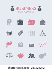Vector Flat Icon Set - Business 