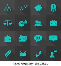 Vector Flat Icon Set - Business
