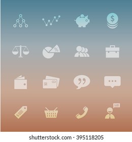 Vector Flat Icon Set - Business