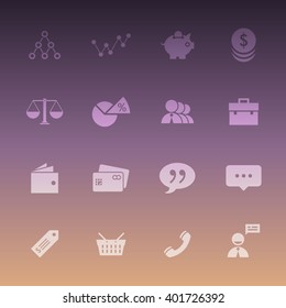 Vector Flat Icon Set - Business
