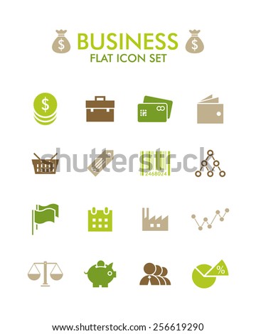 Vector Flat Icon Set - Business