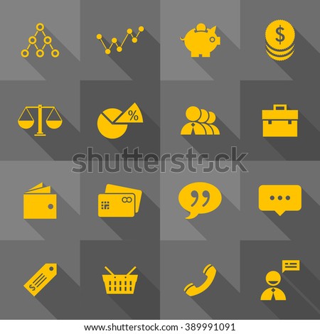 Vector Flat Icon Set - Business
