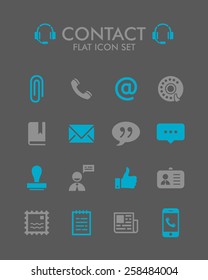 Vector Flat Icon Set - Contact 