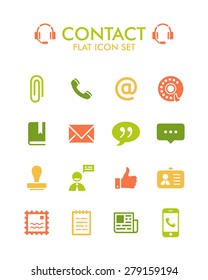 Vector Flat Icon Set - Contact 