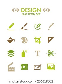 Vector Flat Icon Set - Design