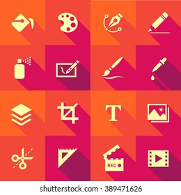 Vector Flat Icon Set - Design and Art
