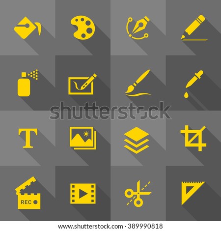 Vector Flat Icon Set - Design and Art
