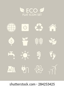 Vector Flat Icon Set - Eco