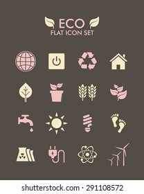 Vector Flat Icon Set - Eco