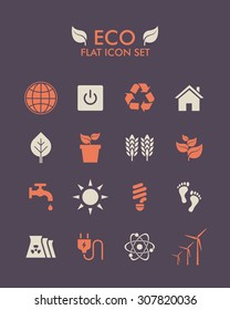 Vector Flat Icon Set - Eco