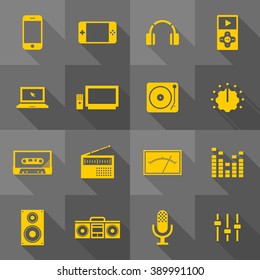 Vector Flat Icon Set - Gadget
