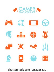 Vector Flat Icon Set - Gamer 