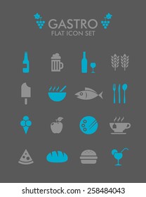 Vector Flat Icon Set - Gastronomy 