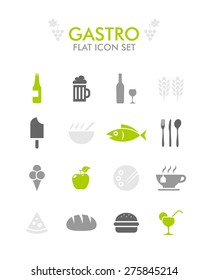 Vector Flat Icon Set - Gastronomy 