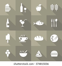 Vector Flat Icon Set - Gastronomy 