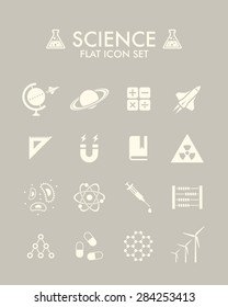 Vector Flat Icon Set - Science 