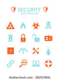 Vector Flat Icon Set - Security 