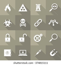 Vector Flat Icon Set - Security 