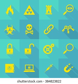 Vector Flat Icon Set - Security 