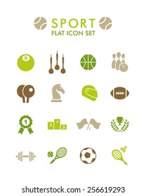 Vector Flat Icon Set - Sport