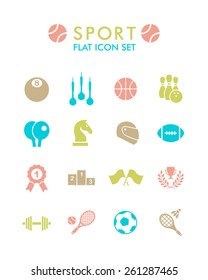 Vector Flat Icon Set - Sport

