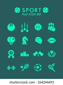 Vector Flat Icon Set - Sport
