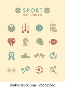 Vector Flat Icon Set - Sport 