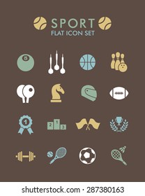 Vector Flat Icon Set - Sport 