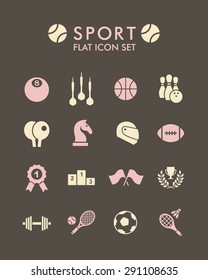 Vector Flat Icon Set - Sport 