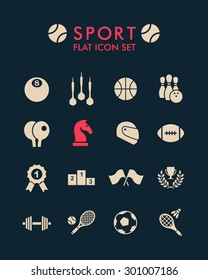 Vector Flat Icon Set - Sport 