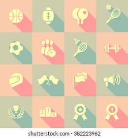 Vector Flat Icon Set - Sport
