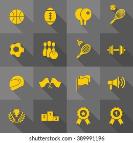 Vector Flat Icon Set - Sport
