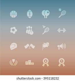 Vector Flat Icon Set - Sport