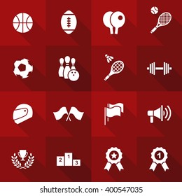 Vector Flat Icon Set - Sport
