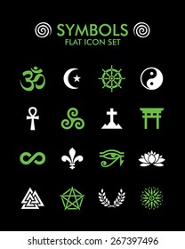 Vector Flat Icon Set - Symbols
