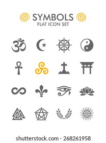 Vector Flat Icon Set - Symbols
