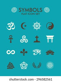 Vector Flat Icon Set - Symbols 